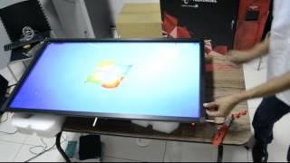 Placing Touchscreen Frame on TV without glass [upl. by Peisch]