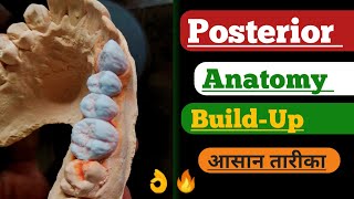 Posterior Anatomy Ceramic porcelain Ceramic build up video Dental video Anterior lab  Ceramic [upl. by Gordan]