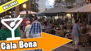 Cala Bona Majorca Spain Evening and nightlife [upl. by Akkahs]