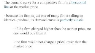 Econ  Perfect Competition  Revenue and Demand [upl. by Riley937]