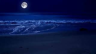 Sleep By The Sea All Night With The Full Moon And Relaxing Sparkling Waves on Zavival Beach 11 Hrs [upl. by Gerard]