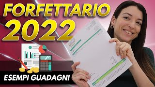 REGIME FORFETTARIO 2022 tasse partita iva con esempi [upl. by Boothman439]