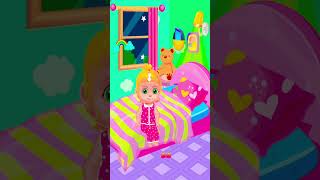 baby girl daily sleep night routine🥱🥱 kidsvideo cartoon sleep shotrs loolookids animation [upl. by Nednarb]