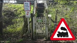 Fishermans Footpath Level Crossing Surrey [upl. by Hsu849]