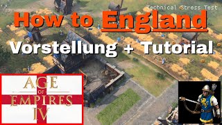 ENGLAND TUTORIAL  Age of Empires 4  Vorstellung amp Wirtschaft Strategie Deutsch [upl. by Eemia]