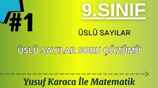 9SINIF MATEMATİK ÜSLÜ SAYILAR SORU ÇÖZÜMÜ [upl. by Odlaumor947]