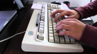 IBM Model M keyboard typing sound [upl. by Aseuqram]