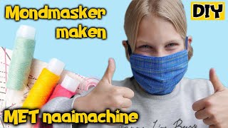 Mondmasker MET naaimachine in 6 stappen [upl. by Cahilly]