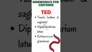 Cestodes Mnemonic  How to Memorize Cestodes Classification microbiology parasitology cestodes [upl. by Sidoon797]