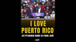 Hijo de Clemente endosa a Donald Trump en Pittsburgh Trump dice que ama a Puerto Rico [upl. by Nelra100]