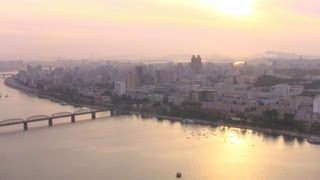 One Minute Look at Pyongyang Skyline North Korea [upl. by Mahda]