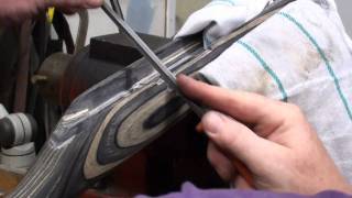 Sporterizing the Mosin Nagant Part 9 Inletting the Stock for the bent bolt [upl. by Sucramej428]