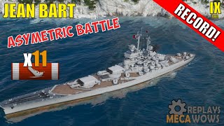 Jean Bart 11 Kills Asymetric Battle  World of Warships Gameplay [upl. by Oirevas477]