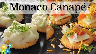 LockDown Monaco Biscuit Canapes  Monaco Topping 2 Ways  Chaat Style amp Creamy Cheese and Potato [upl. by Hutson392]