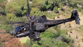 US Apache Helicopter Performs Crazy Low Altitude Maneuvers [upl. by Anirtal]