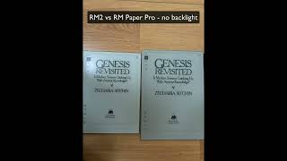 reMarkable 2 vs reMarkable Paper Pro  screen backlight sample [upl. by Yauqram]