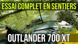 CanAm Outlander 700 XT 2023 ESSAI EN SENTIERS [upl. by Ecinev339]