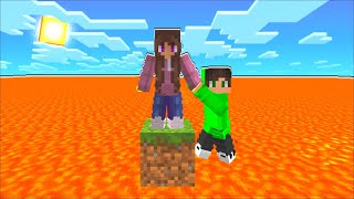 Minecraft But You Only Get One Block Ep2 [upl. by Silenay]