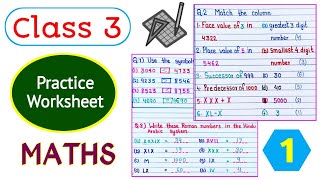 Class 3 Maths  Class 3 Maths Worksheet  Maths Worksheet for Class 3  Class 3 Worksheet  Class 3 [upl. by Ahtiek]