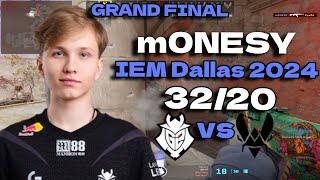 G2 m0NESY 3220 vs Vitality Inferno  IEM Dallas 2024 Grand final cs2 pov demo [upl. by Nosauq]