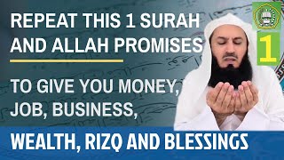 Repeat this 1 Surah amp Allah promises to give you money a job business wealth Rizq amp blessings [upl. by Kosaka184]