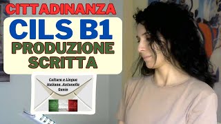 CILS B1 Cittadinanza Produzione scritta emailEsempio [upl. by Jordanna]