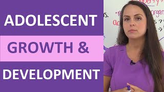 Adolescent Growth and Development Milestones Nursing NCLEX Teen Review [upl. by Fonseca]