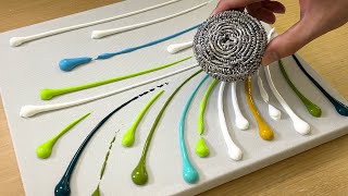 Iron Scrubber Painting Technique for Beginners  Acrylic Painting [upl. by Higinbotham]