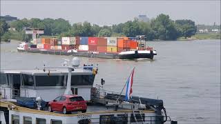 Binnenschiff Marla und Marla Duo auf dem Rhein [upl. by Yelrebmyk988]