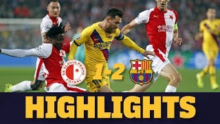 HIGHLIGHTS  Slavia Prague 12 FC Barcelona [upl. by Lj]