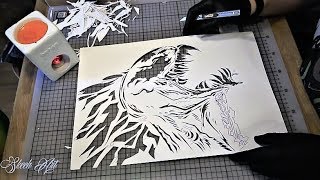 HOW TO MAKE STENCIL for SPRAY PAINT ART by Skech [upl. by Lehpar]