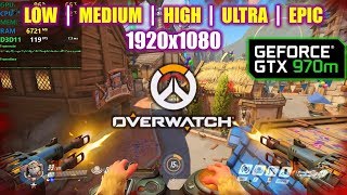 GTX 970M  Overwatch  1080p  All Settings [upl. by Alexandros]