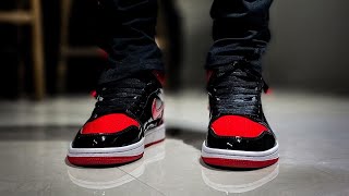 Air Jordan 1 Patent Bred Review amp On Feet [upl. by Garrity]