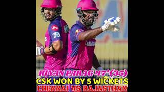 Riyan Parag Batting 🔥Csk vs dc ipl 🎯💯 [upl. by Arikahc]