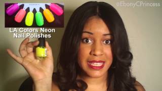 LA Colors Color Craze Nail Polishes Review [upl. by Enelegna]