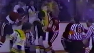 Keith Magnuson vs Derek Sanderson amp Dan Maloney vs Rick Smith Nov 26 1970 [upl. by Ogawa]