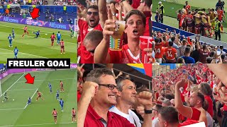 Switzerland Fans Reactions to Remo Freuler Goal vs Italy [upl. by Qifahs]