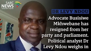 Dr Levy Ndou on Mkhwebanes resignation from EFF [upl. by Norvin]