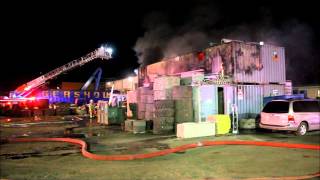 Medford Fire Department  Container Fire  Gershow Recycling Plant [upl. by Eahsan]