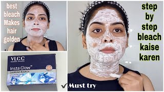 VLCC Instaglow Diamond Bleach  How to use Bleach on face  Full review amp Demo  VLCC Diamond bleach [upl. by Mis]