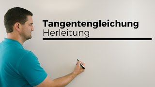 Tangentengleichung Herleitung Verständnis der Formel durch Graphverschiebung [upl. by Eluj498]