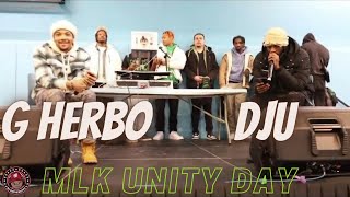 DJU amp G Herbo LIVE INTERVIEW MLK Day Chicago Youth Peace Mental health  more DJUTV 11523 [upl. by Weissmann]