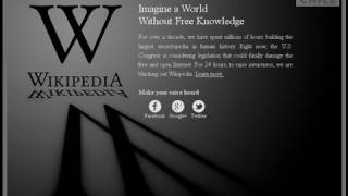 Wikipedia realiza blackout de 24 horas por ley SOPA y PIPA [upl. by Troc970]