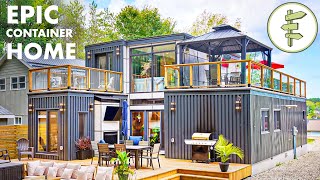 MindBlowing Modular Shipping Container Home with OpenConcept Design  Full Tour [upl. by Elianora]