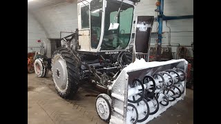 Combine converted to snowblower [upl. by Nitsej]