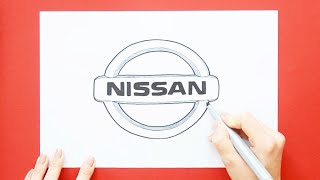 How to draw Nissan Logo [upl. by Eeresed]