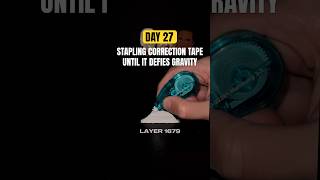 Day 27 of stapling correction tape correctiontape tippex challenge rockcleaning asmr asmrsound [upl. by Trudnak]