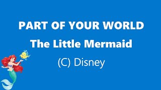 Part Of Your World Lyrics Little Mermaid C Disney Lyrics Video [upl. by Janka]