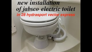 full installation👀of jabsco electric toilet🛥hydrasport vector express EP144 [upl. by Enisamoht]