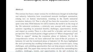 Navigating Industry 5 0 A Survey of Key Enabling Technologies Trends Challenges and Opportunities [upl. by Galitea]